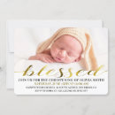 Search for script christening invitations Gold
