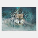Search for wolf wrapping paper Blue