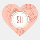 Search for monogram heart stickers Floral