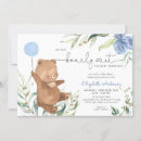 Search for blue floral baby shower invitations Greenery