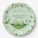 Search for two peas in a pod paper plates Twin boys