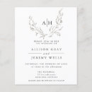 Search for monogram wedding invitations Budget