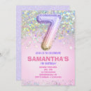 Search for 7 year old birthday invitations Rainbow