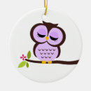 Search for purple owl christmas tree decorations Owls