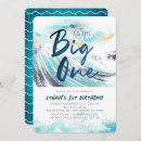 Search for the big one 1st birthday invitations Sea