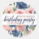 Search for navy blue and pink stickers Birthday