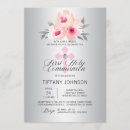 Search for pink cross first communion invitations Floral