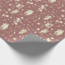 Search for vintage rose wrapping paper Toile de jouy