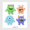 Search for monsters for kids stickers Modern
