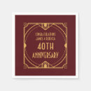 Search for 40th anniversary napkins Fortieth