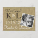 Search for burlap wedding save the dates Engaged