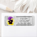 Search for purple pansy return address labels Floral