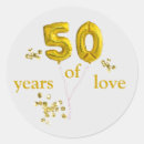 Search for 50th anniversary wedding stickers Typography
