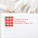 Search for knitting return address labels Red