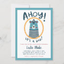 Search for sailor baby boy shower invitations Ahoy it's a boy