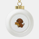 Search for dachshund cartoon christmas tree decorations Dogs