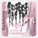 Search for bachelorette party square stickers Birthday