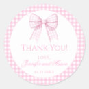 Search for pink gingham baby shower stickers Elegant
