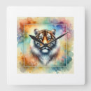 Search for tiger clocks Watercolor