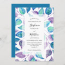 Search for purple and turquoise wedding invitations Watercolor