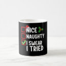 Search for naughty or nice coffee mugs Santa