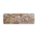 Search for brick wall return address labels Red