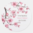 Search for pink cherry blossom wedding stickers Flowers