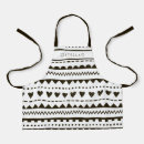 Search for shapes and patterns aprons Black and white