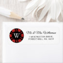 Search for red glitter return address labels Modern