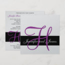 Search for purple black silver wedding invitations Modern