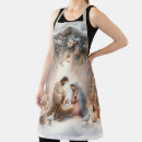 Search for winter scene aprons For her