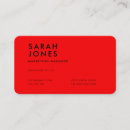 Search for bright red business cards Professional
