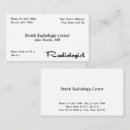 Search for radiology business cards Doctor