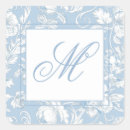 Search for light blue thank you stickers Monogram initials