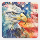Search for american flag square stickers Watercolor