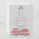 Search for firefighter baby shower invitations Fire truck