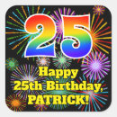 Search for 25 years stickers Happy birthday