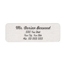 Search for name and return address labels Return to sender