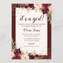 Search for burgundy baby shower invitations Winter