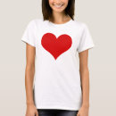 Search for heart womens tshirts Red