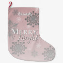 Search for merry and bright christmas stockings Snowflakes
