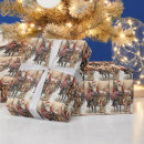 Search for donkey christmas wrapping paper Vintage