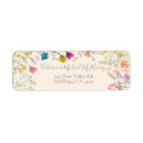 Search for wildflowers return address labels pastel