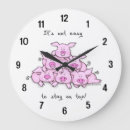 Search for pig funny clocks Cute