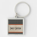 Search for beige square key rings Birthday