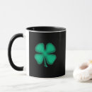Search for black irish mugs Four leaf clover