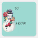 Search for vintage snowmen stickers Retro