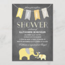 Search for yellow elephant baby shower invitations Modern