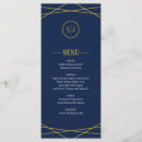 Search for blue and gold wedding menus Stylish