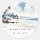 Search for coastal wedding stickers Modern elegant